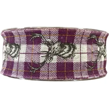 Vánoční dekorace GOLDINA Stuha vánoční s jelenem PURPLE DEER fialová 9550