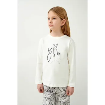 Pánské pyžamo Vamp - Dětské pyžamo s potiskem zajíčka 21466 - Vamp cream 4