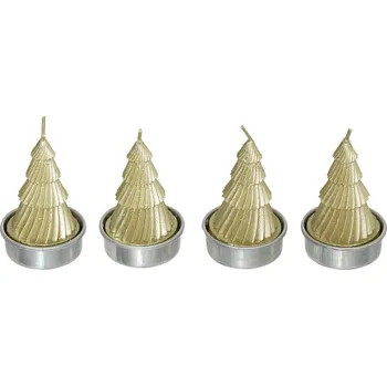 Svíčka Atmosphera Svíčky ve tvaru vánočnícho stromku, tealight, 4 ks