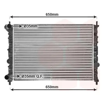 Motor automobilu Chladič, chlazení motoru VAN WEZEL 73002077