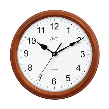 Hodiny JVD Dřevěné netickající tiché nástěnné hodiny JVD NS8052/41 (tiché dřevěné hodiny)