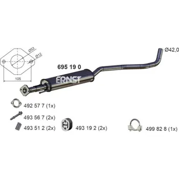 Auto-moto Stredni tlumic vyfuku ERNST 695190