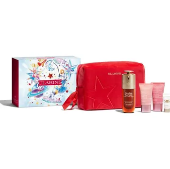 Pleťové sérum Clarins Double Serum & Multi-Active Clarins Double Serum 9 intenzivní sérum proti stárnutí pleti 50 ml + Clarins Multi-Active Day Cream All Skin Types vyhlazující a rozjasňující krém pro všechny typy pleti 15 ml + Clarins Multi-Active Night Cream All Skin