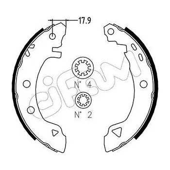 Brzdová čelist Sada brzdových čelistí CIFAM 153-001