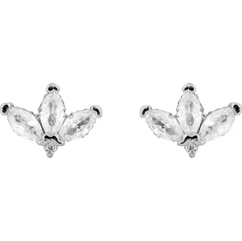 Náušnice franco bene Zirkonové lístky - stříbrné náušnice | 1040