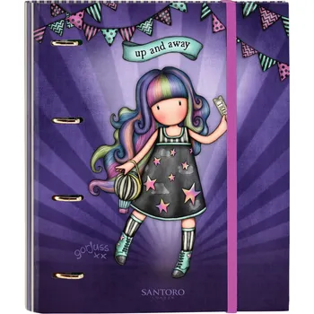 Set školních potřeb Kroužkový pořadač Gorjuss Up and away Purpurová (27 x 32 x 3.5 cm)