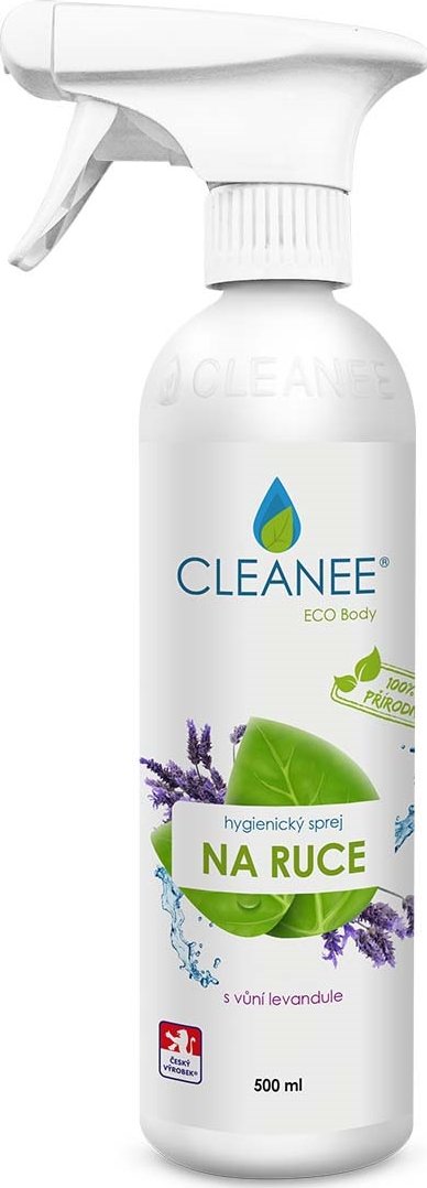 CLEANEE EKO hygienický sprej na ruce s vůní LEVANDULE 500 ml