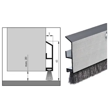 ADS B ROBUST - Al těsnicí lišta s kartáčem (délka 100 cm / balení v blistru / 1ks)