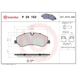 Sada brzdových destiček, kotoučová brzda BREMBO P 24 152
