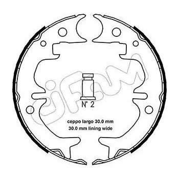 Lanko parkovací brzdy Sada brzdových čelistí, parkovací brzda CIFAM 153-444
