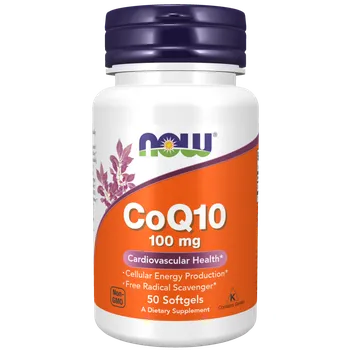 NOW Foods - CoQ10 100mg (Koenzym Q10), 50 softgel kapslí
