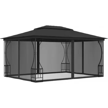 Zahradní altán Zahradní altán se závěsy 3 x 4 m Dekorhome