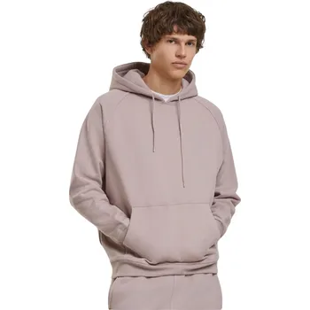 Pánská mikina Teplá pánská mikina klokanka do pasu Urban Classics 380 g/m Barva: Růžová bledá, Velikost: L