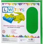 L-W Toys LW2021 velká podložka na stavění 50 x 50 bodů zelená