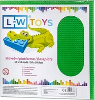 L-W Toys LW2021 velká podložka na stavění 50 x 50 bodů zelená