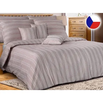 Povlečení Damaškové povlečení EXCELLENT 140x200, 70x90 GEON Řetízková poezie světlá hnědá