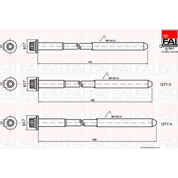 Kryt motoru Sada šroubů pro hlavy válců FAI AutoParts B1058