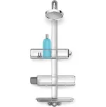 Nastavitelný set poliček a držáku do sprchy, Simplehuman Caddy PLUS závěsný, nerez ocel