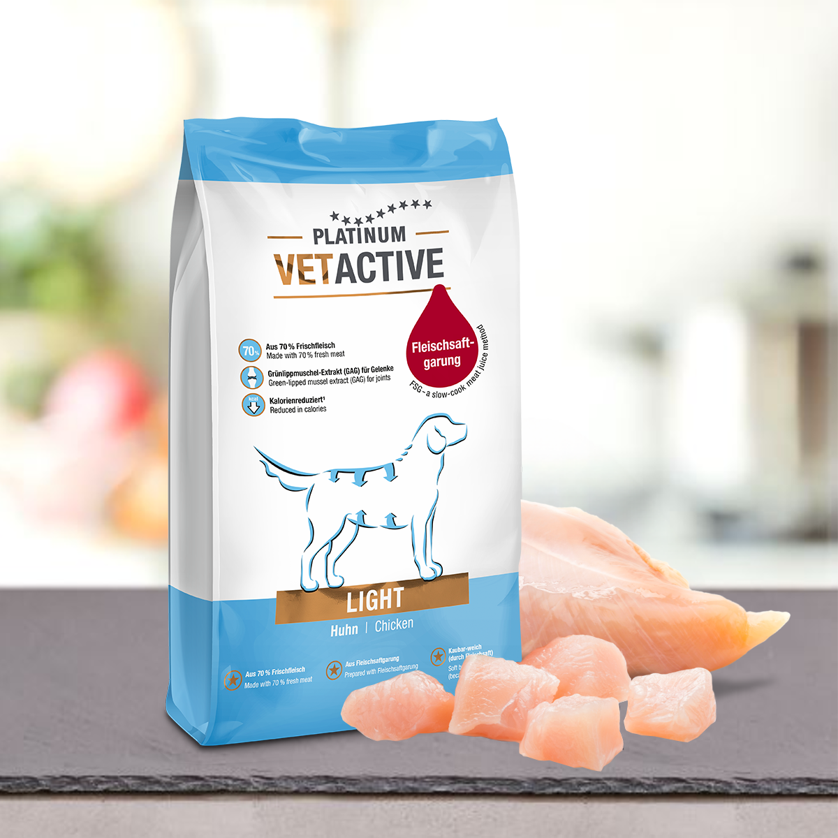Platinum Natural VETACTIVE Light 5 kg veterinární dietní granule pro psy