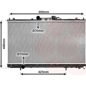Motor automobilu Chladič, chlazení motoru VAN WEZEL 32002122