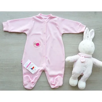 Kojenecký overall AMÁLKA Bavlněný, kojenecký overal růžový, beruška, motýlek Velikost: 74