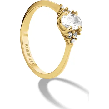 Prsten Rosefield Půvabný pozlacený prsten se zirkony JRVO 54 mm + 2 měsíce na vrácení zboží