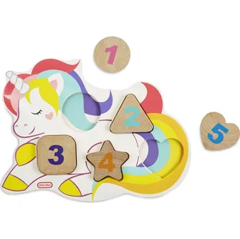 Puzzle MGA Little Tikes Wooden Critters Dřevěné puzzle s čísly, 3 druhy