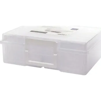 Úložný box Vaessen Creative Plastový box organizér průhledný 37,5x30x13cm