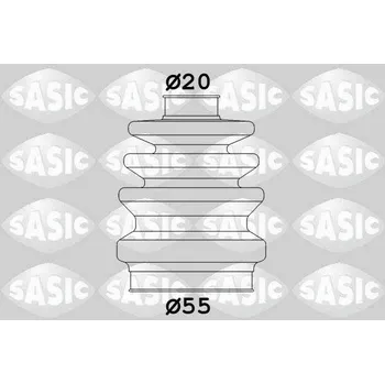 Manžeta ke kolu Sada měchů, hnací hřídel SASIC 1906020