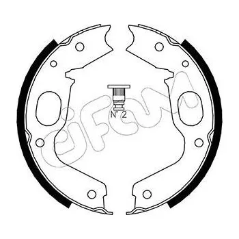 Lanko parkovací brzdy Sada brzdových čelistí, parkovací brzda CIFAM 153-264