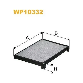 Kabinový filtr Filtr, vzduch v interiéru WIX FILTERS WP10332