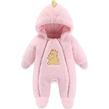 Kojenecký overall Kojenecký zimní chlupáčkový overal zvířátko Barva: Růžová, Velikost: 12 měsíců