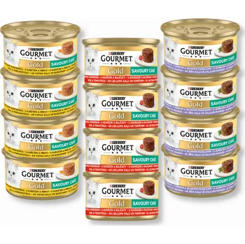 Krmivo pro kočku Purina Gourmet Gold kousky- směs příchutí 24x85g