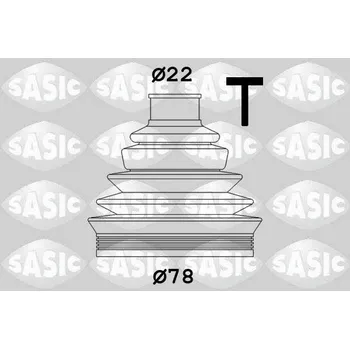 Manžeta ke kolu Sada měchů, hnací hřídel SASIC 9004722