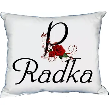Dekorativní polštářek Polštář s dámským jménem RADKA (polštářek dámské jméno )