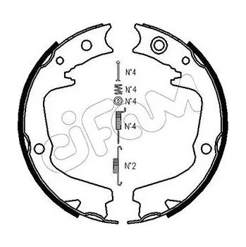 Lanko parkovací brzdy Sada brzdových čelistí, parkovací brzda CIFAM 153-387K