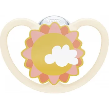 dudlíky NUK Silikonové šidítko Space 6-18 m Slunce