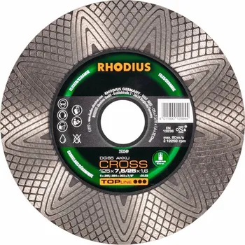 Řezný kotouč RHODIUS DG65 ACCU CROSS 125 x 7,5/25 x 1,6 x 22,23 TOPline