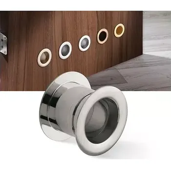 Větrací mřížka Větrací průchodka kovová kulatá - matný nikl