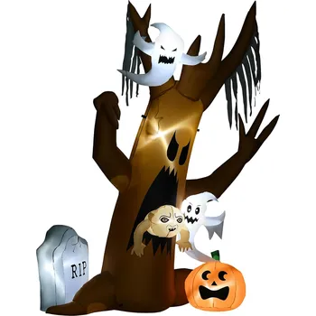 Vánoční světelná dekorace Nafukovací strom duchů, 240 cm s LED osvětlením