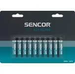 Baterie Sencor alkalické - baterie mikrotužková AAA / 10 ks