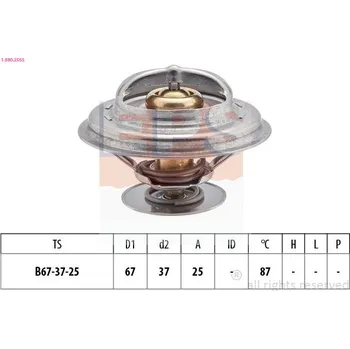Chladič motoru Termostat, chladivo EPS 1.880.256S