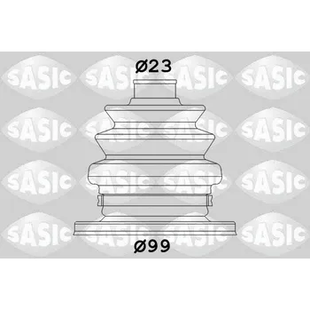 Manžeta ke kolu Sada měchů, hnací hřídel SASIC 1906042