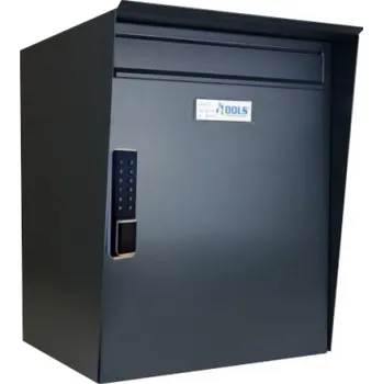 Poštovní schránka Parcel box (schránka na balíky) DOLS MINI I - nástěnný s vhozem - RAL 9005 MAT. - ČERNÁ