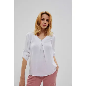 Dámská košile Hladká viskózová košile Marisse bílá | šedá | růžová 1916188