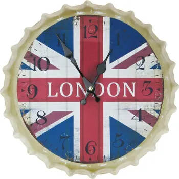 Hodiny Hodiny "Plechové víčko" Ø 33 cm (hodiny víčko Londýn)