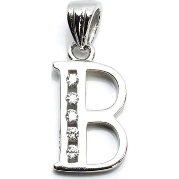 Přívěsek Přívěsek písmena s kamínky - B