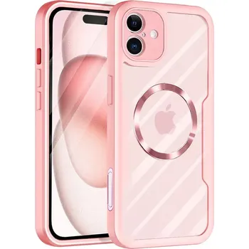 Pouzdro na mobilní telefon Pouzdro iPhone 16 Plus Techsuit - ColorVerse 360 MagSafe Series + ochrana obrazovky, růžové