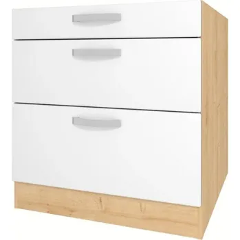 Kuchyňská skříňka Kuchyňská skříňka Smile typ S 80 3Z Dub arlington/bílá Doprava ZDARMA.