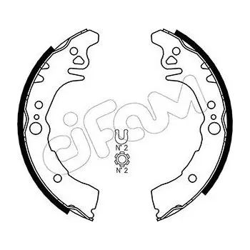 Brzdová čelist Sada brzdových čelistí CIFAM 153-436